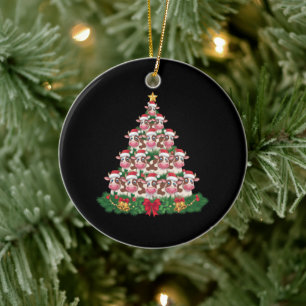 Kuh Weihnachtsbaum Lustiger Kuhliebhaber Kuh Xmas Keramik Ornament