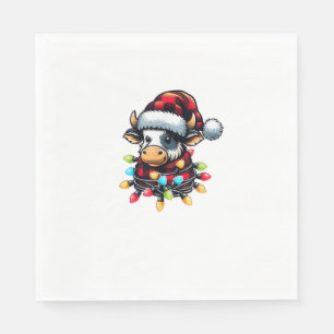 Kuh Weihnachtsfeier Buffalo Kariert Xmas Kuh Lov Serviette