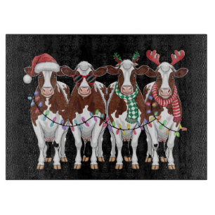 Kuh Weihnachtskühe Lover Geschenk Holiday Farm Schneidebrett