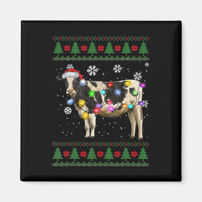 Kuh Weihnachtsmilch Kuh Lover Magnet (Vorne)