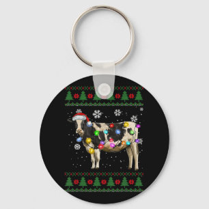 Kuh Weihnachtsmilch Kuh Lover Schlüsselanhänger