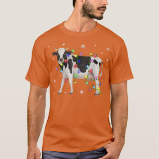 Kuh Weihnachtsweihnachtsbaum Kuh Weihnachtsschnee T-Shirt