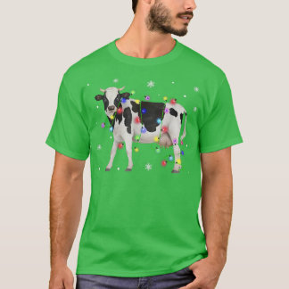 Kuh Weihnachtsweihnachtsbaum Kuh Xmas Schnee Lover T-Shirt