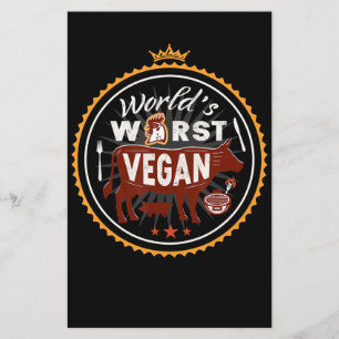 Kuh Welten am schlimmsten Vegane Fleisch GRILLEN Briefpapier