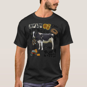 Kuh Western Land Kuh Sonnenblume LKW Farm Leben T-Shirt