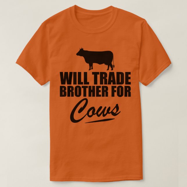 Kuh wird Bruder für Kühe handeln T-Shirt (Design vorne)