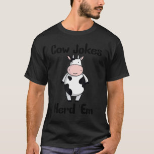 Kuh-Witze sammeln 'em Sarkastische Wortspiele Kuh T-Shirt