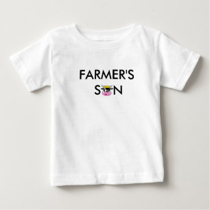 KuhCartoon, das S N des BAUERN Baby T-shirt