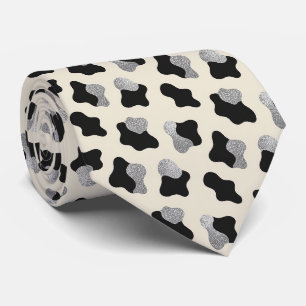 Kuhdruck Glitter-Faux-Seidenschlips Cowboy Krawatte