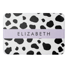 Kuhdruck, Kuhstrümpfe, Schwarz und Weiß, Ihr Name Badematte