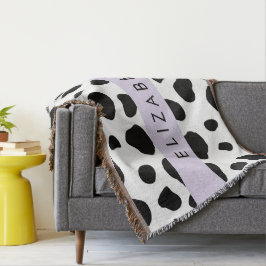 Kuhdruck, Kuhstrümpfe, Schwarz und Weiß, Ihr Name Decke