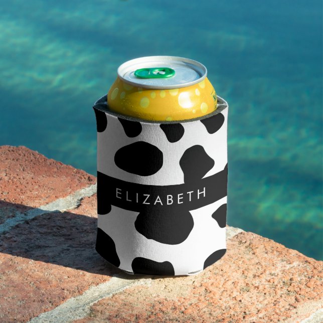 Kuhdruck, Kuhstrümpfe, Schwarz und Weiß, Ihr Name Dosenkühler (In Situ Pool)