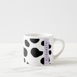 Kuhdruck, Kuhstrümpfe, Schwarz und Weiß, Ihr Name Espressotasse