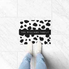 Kuhdruck, Kuhstrümpfe, Schwarz und Weiß, Ihr Name Fußmatte