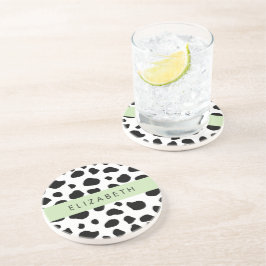 Kuhdruck, Kuhstrümpfe, Schwarz und Weiß, Ihr Name Getränkeuntersetzer