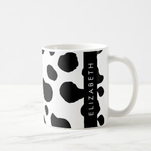 Kuhdruck, Kuhstrümpfe, Schwarz und Weiß, Ihr Name Kaffeetasse