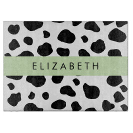 Kuhdruck, Kuhstrümpfe, Schwarz und Weiß, Ihr Name Schneidebrett