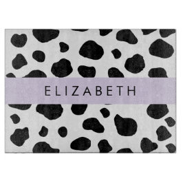 Kuhdruck, Kuhstrümpfe, Schwarz und Weiß, Ihr Name Schneidebrett