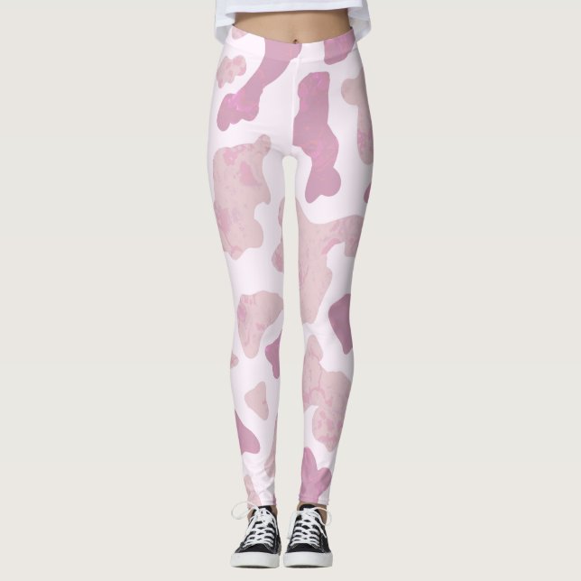 Kuhdruckmuster Leggings (Vorderseite)