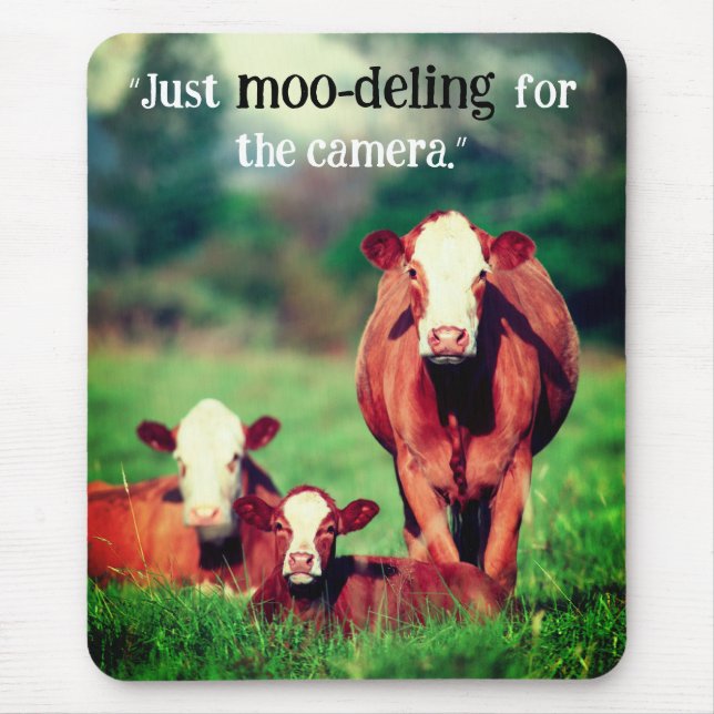 Kühe auf der Weide Mousepad (Vorne)