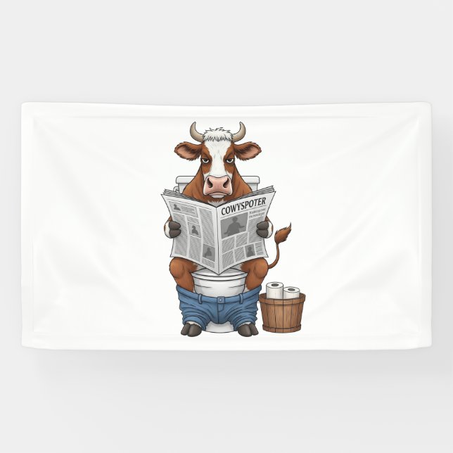 Kühe auf Toilette , Landwirtschafts- und Tierzucht Banner (Horizontal)