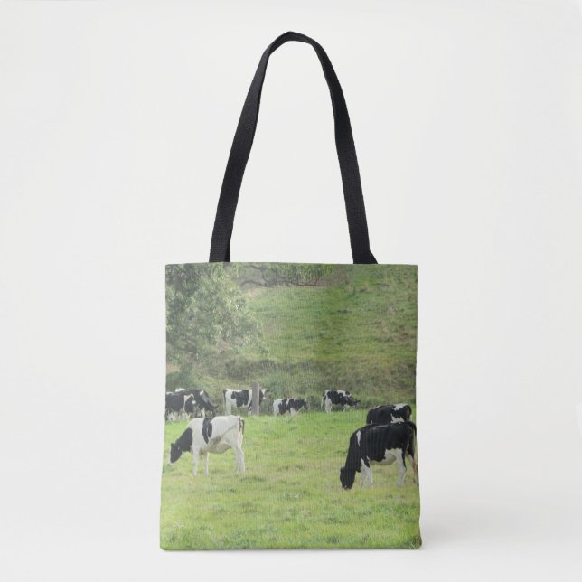 Kühe auf Weidenfarm Tote Bag (Vorderseite)