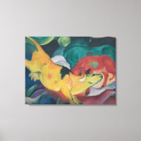 Kühe, gelb-rot-grün (1912) von Franz Marc