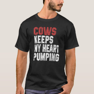 Kühe halten mein Herz am Schlagen Farmer Kuh Mädch T-Shirt