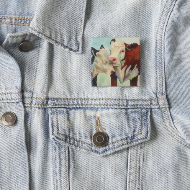 Kühe in Liebe Button (Beispiel)