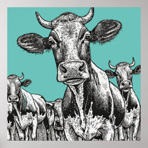 Kühe - Kunstdruck Poster