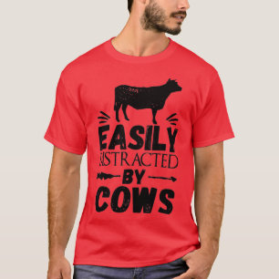 Kühe, leicht abgelenkt von Coolen Kühen T-Shirt