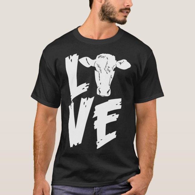 Kühe Liebe tierische Kuhmilch Bauer T-Shirt (Vorderseite)