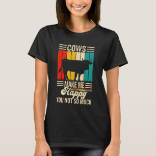 Kühe machen mich glücklich lustiger Retro-Bauernho T-Shirt