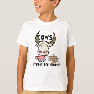 Kühe machen mich glücklich Moo Kuh Shirt Girl Boys