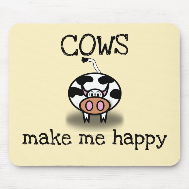Kühe machen mich glücklich mousepad (Vorne)