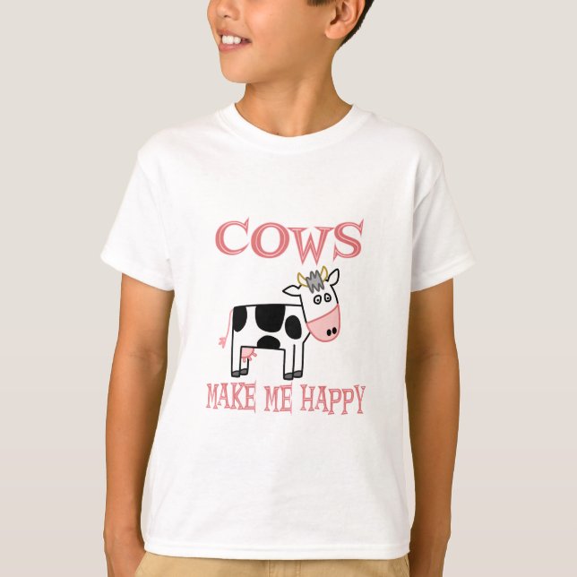 Kühe machen mich glücklich T-Shirt (Vorderseite)