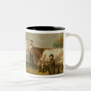 Kühe mit einem Hirt Zweifarbige Tasse