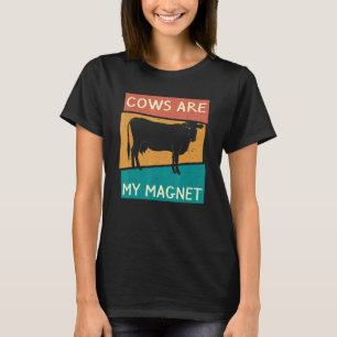 Kühe sind mein Magnet Kuhfarm Bauer Vintage Frauen T-Shirt