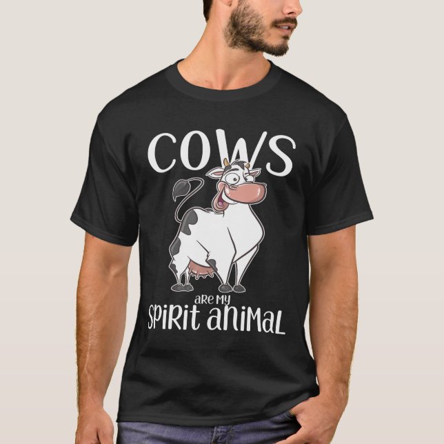 Kühe sind meine Spirit Animal Kuh Premium T-Shirt (Vorderseite)