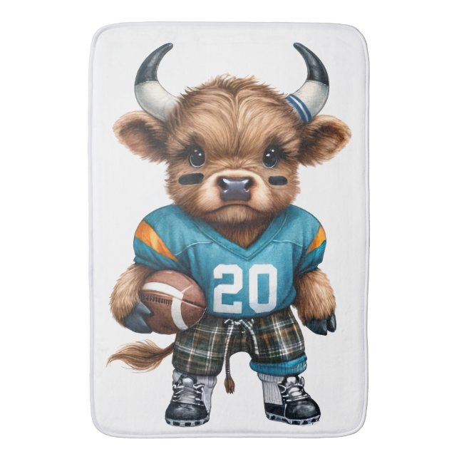 Kühe und Fußball Badematte (Vorderseite Vertikal)