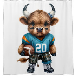 Kühe und Fußball Duschvorhang