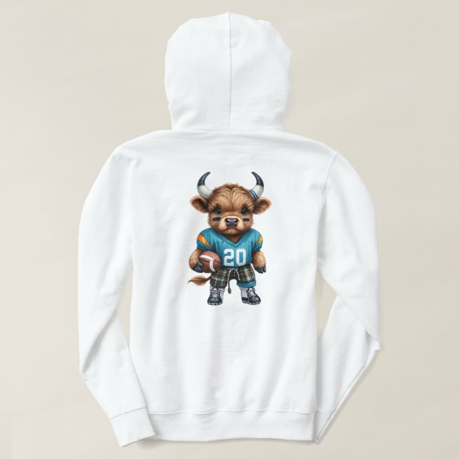 Kühe und Fußball Hoodie (Design Rückseite)