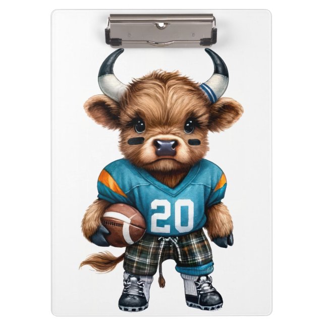 Kühe und Fußball Klemmbrett (Vorderseite)