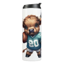 Kühe und Fußball Thermosbecher