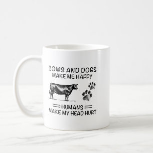 Kühe und Hunde machen mich glücklich Kaffeetasse