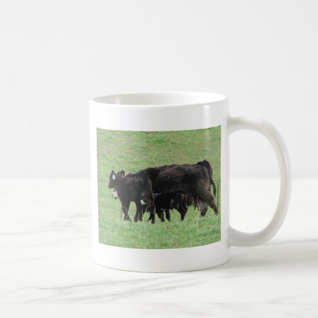 Kühe und Kälber Kaffeetasse (Rechts)