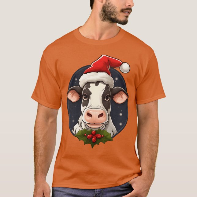 Kühe Weihnachtsfreunde T-Shirt (Vorderseite)