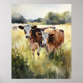 Kuhfarm Animal Art Print Poster