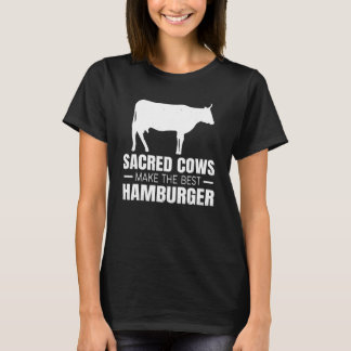 Kuhfarm Heilige Kühe machen den besten Hamburger T-Shirt