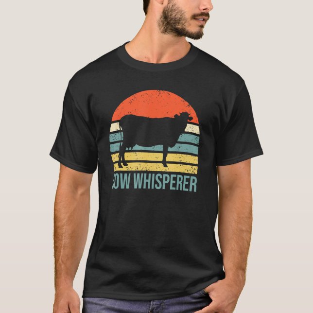 Kuhflüsterer Vintage-Kuh T-Shirt (Vorderseite)